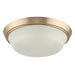 Progress Lighting 94350304177 Edessa Collection 16 Inch 2-Light Large Flush Mount Light Champagne Bronze With White Glass Shade (P350304-177)
