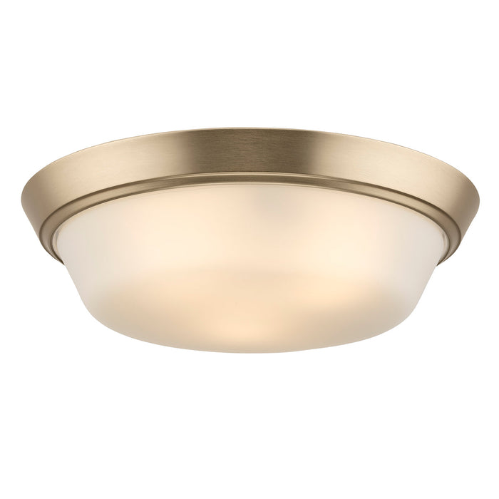 Progress Lighting 94350304177 Edessa Collection 16 Inch 2-Light Large Flush Mount Light Champagne Bronze With White Glass Shade (P350304-177)