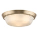 Progress Lighting 94350304177 Edessa Collection 16 Inch 2-Light Large Flush Mount Light Champagne Bronze With White Glass Shade (P350304-177)