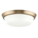 Progress Lighting 94350304177 Edessa Collection 16 Inch 2-Light Large Flush Mount Light Champagne Bronze With White Glass Shade (P350304-177)