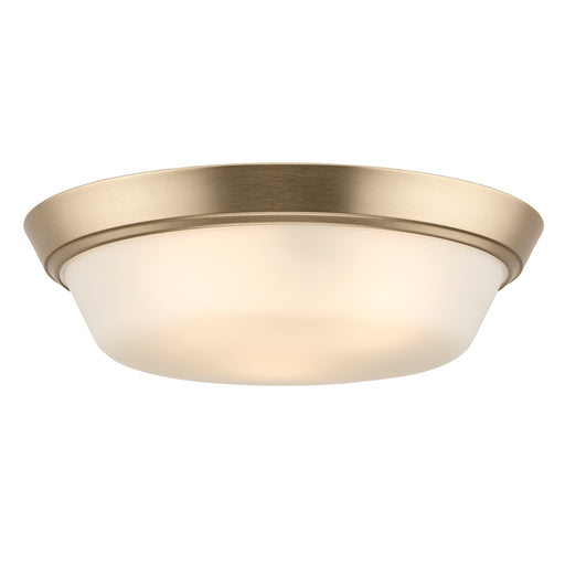 Progress Lighting 94350304177 Edessa Collection 16 Inch 2-Light Large Flush Mount Light Champagne Bronze With White Glass Shade (P350304-177)