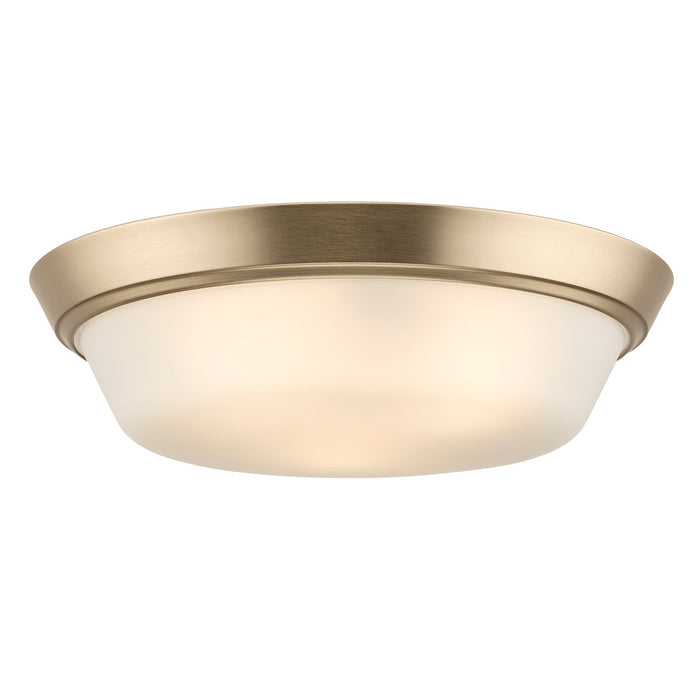 Progress Lighting 94350304177 Edessa Collection 16 Inch 2-Light Large Flush Mount Light Champagne Bronze With White Glass Shade (P350304-177)