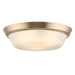 Progress Lighting 94350304177 Edessa Collection 16 Inch 2-Light Large Flush Mount Light Champagne Bronze With White Glass Shade (P350304-177)