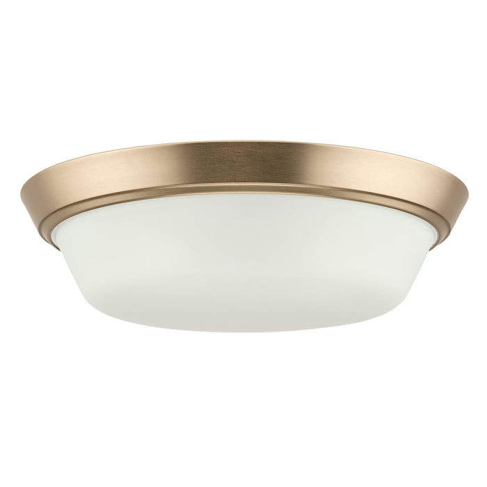 Progress Lighting 94350304177 Edessa Collection 16 Inch 2-Light Large Flush Mount Light Champagne Bronze With White Glass Shade (P350304-177)