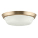Progress Lighting 94350304177 Edessa Collection 16 Inch 2-Light Large Flush Mount Light Champagne Bronze With White Glass Shade (P350304-177)