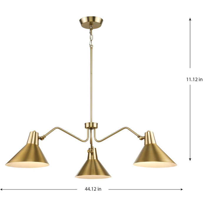 Progress Lighting Trimble Collection Three-Light Chandelier Brushed Bronze (P400309-109)