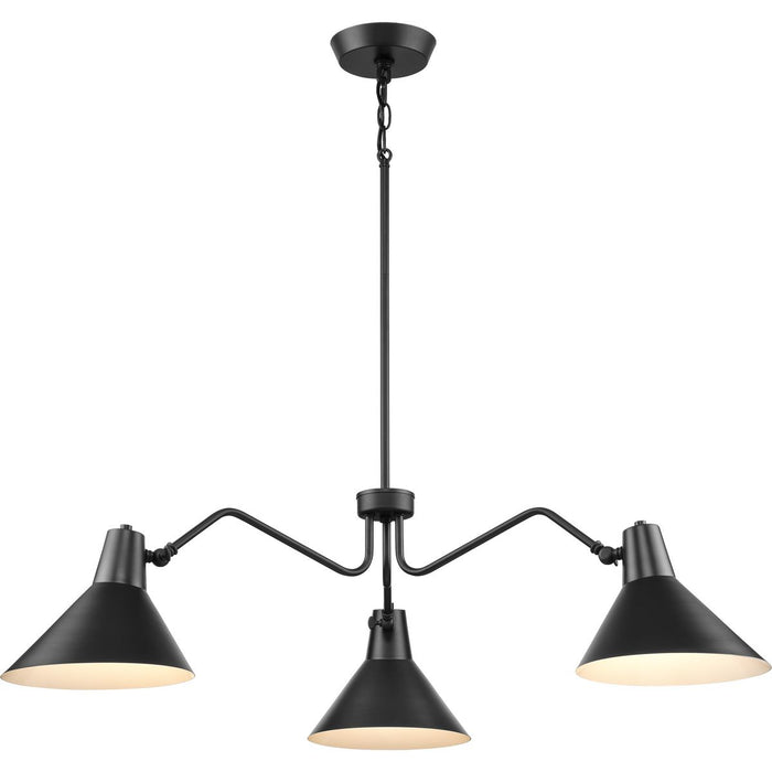 Progress Lighting Trimble Collection Three-Light Chandelier Matte Black (P400309-31M)