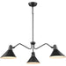 Progress Lighting Trimble Collection Three-Light Chandelier Matte Black (P400309-31M)