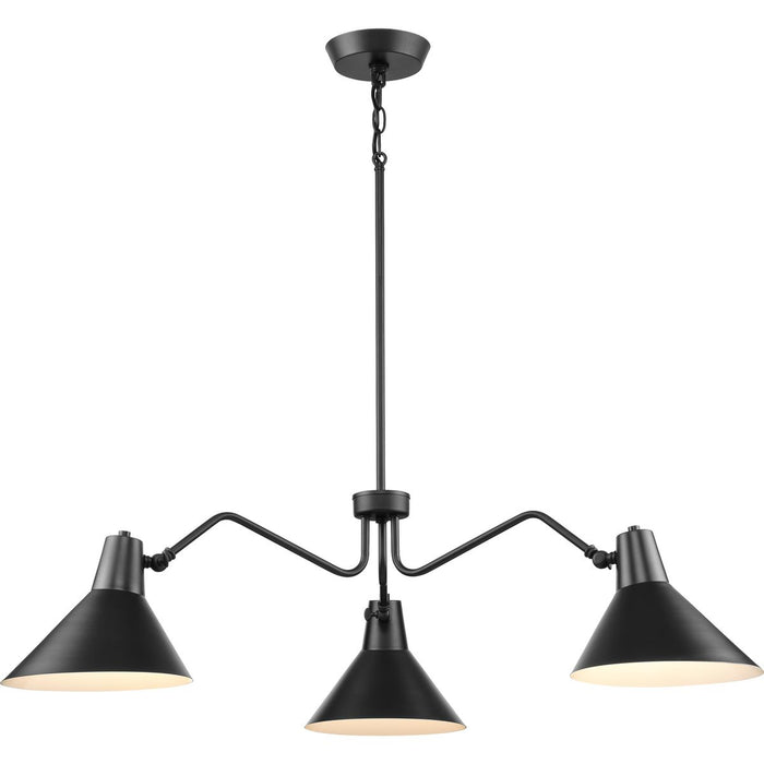 Progress Lighting Trimble Collection Three-Light Chandelier Matte Black (P400309-31M)