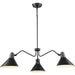 Progress Lighting Trimble Collection Three-Light Chandelier Matte Black (P400309-31M)