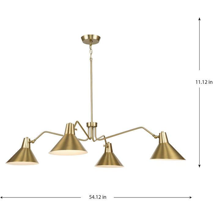 Progress Lighting Trimble Collection Four-Light Chandelier Brushed Bronze (P400310-109)