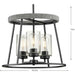 Progress Lighting Laramie Collection Three-Light Chandelier Matte Black (P400321-31M)