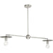 Progress Lighting Trimble Collection Two-Light Linear Chandelier Brushed Nickel (P400336-009)