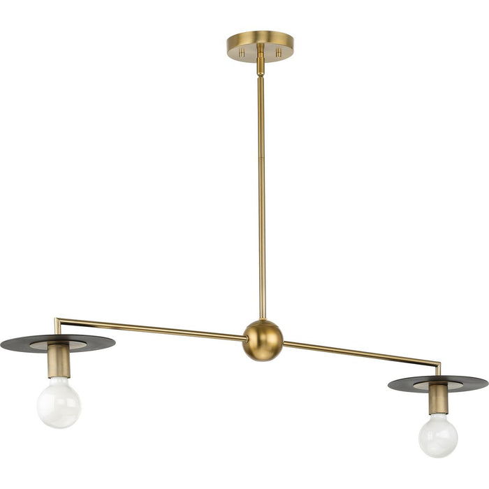 Progress Lighting Trimble Collection Two-Light Linear Chandelier Brushed Bronze (P400336-109)