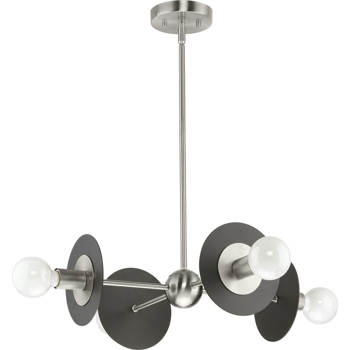 Progress Lighting Trimble Collection Four-Light Chandelier Brushed Nickel (P400337-009)