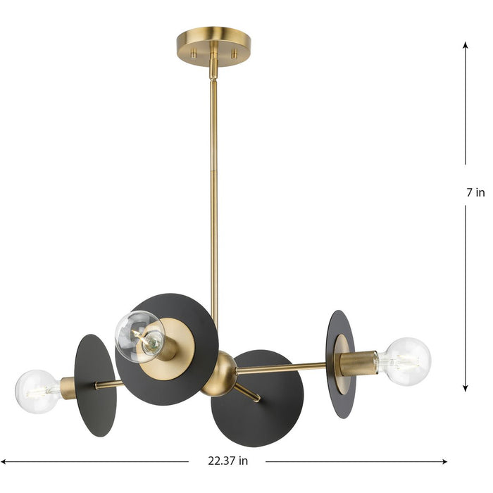 Progress Lighting Trimble Collection Four-Light Chandelier Brushed Bronze (P400337-109)