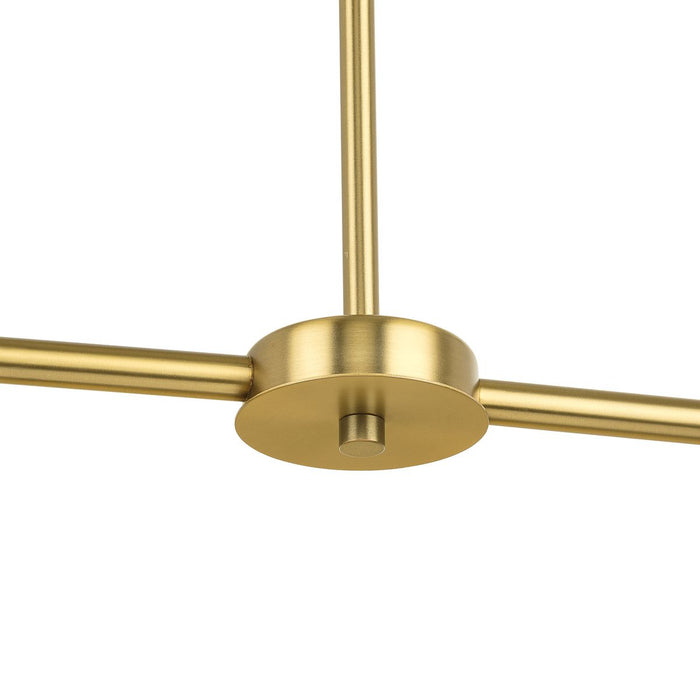 Progress Lighting Arya Collection Eight-Light Linear Chandelier Brushed Gold (P400338-191)