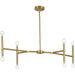 Progress Lighting Arya Collection Eight-Light Linear Chandelier Brushed Gold (P400338-191)