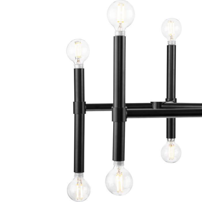 Progress Lighting Arya Collection 12-Light Chandelier Matte Black (P400339-31M)