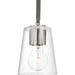 Progress Lighting Vertex Collection Three-Light Chandelier Convertible Brushed Nickel (P400340-009)