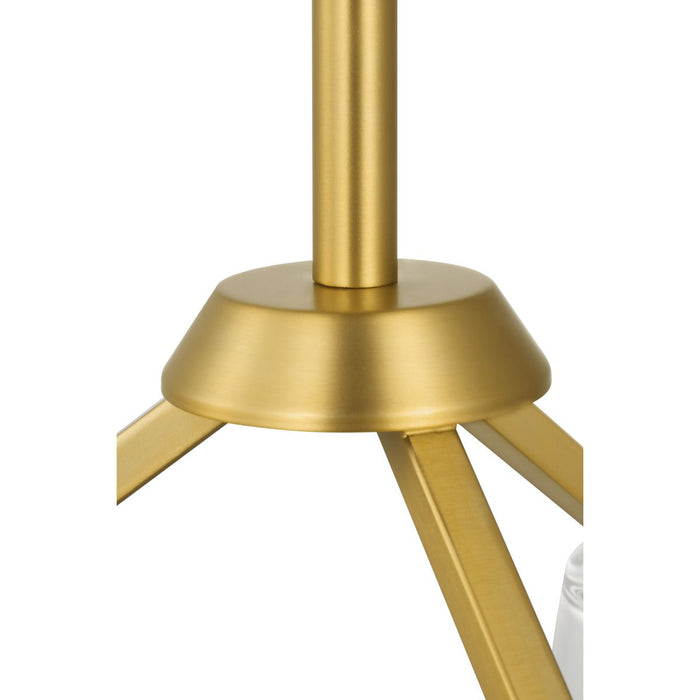 Progress Lighting Vertex Collection Three-Light Chandelier Convertible Brushed Gold (P400340-191)