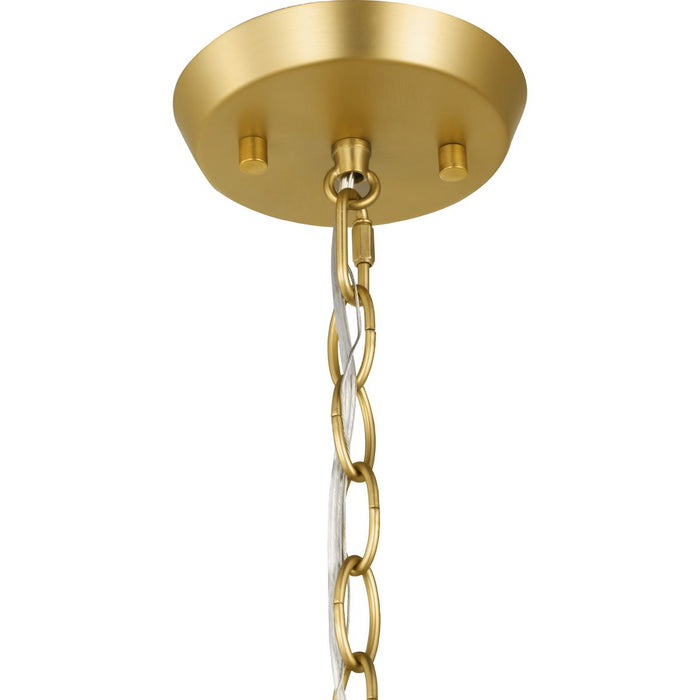 Progress Lighting Vertex Collection Three-Light Chandelier Convertible Brushed Gold (P400340-191)