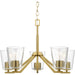 Progress Lighting Vertex Collection Five-Light Chandelier Brushed Gold (P400341-191)