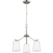 Progress Lighting Vertex Collection Three-Light Chandelier Convertible Brushed Nickel (P400342-009)