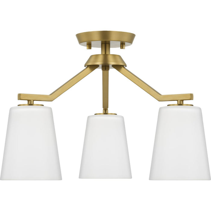 Progress Lighting Vertex Collection Three-Light Chandelier Convertible Brushed Gold (P400342-191)