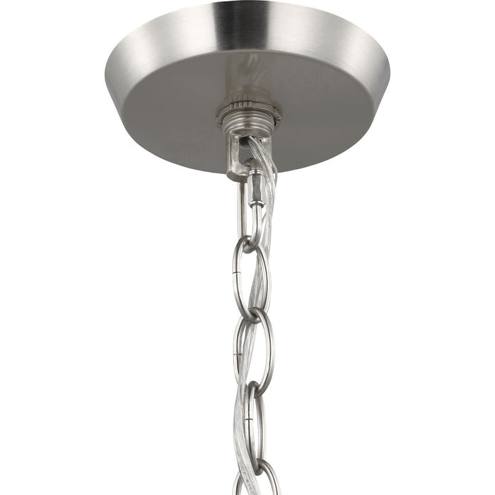 Progress Lighting Vertex Collection Five-Light Chandelier Brushed Nickel (P400343-009)