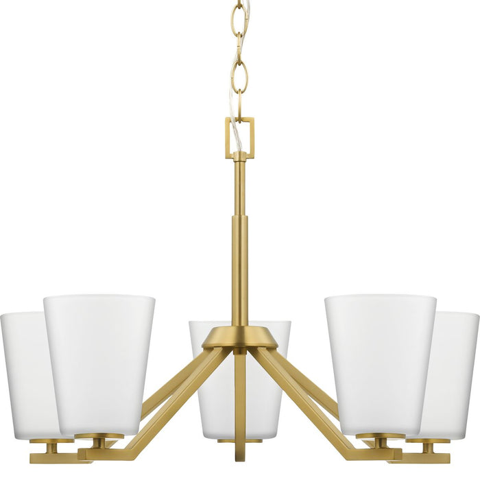 Progress Lighting Vertex Collection Five-Light Chandelier Brushed Gold (P400343-191)