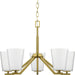 Progress Lighting Vertex Collection Five-Light Chandelier Brushed Gold (P400343-191)