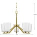 Progress Lighting Vertex Collection Five-Light Chandelier Brushed Gold (P400343-191)