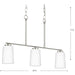 Progress Lighting Adley Collection Three-Light Linear Chandelier Brushed Nickel (P400348-009)