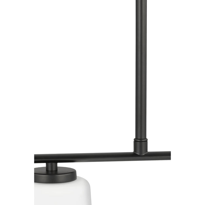 Progress Lighting Adley Collection Three-Light Linear Chandelier Matte Black (P400348-31M)