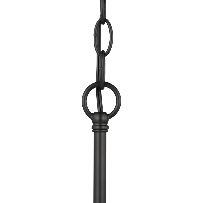 Progress Lighting Adley Collection Three-Light Linear Chandelier Matte Black (P400348-31M)