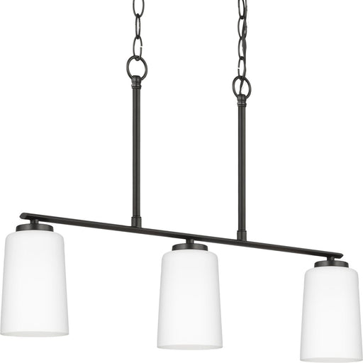 Progress Lighting Adley Collection Three-Light Linear Chandelier Matte Black (P400348-31M)