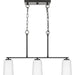 Progress Lighting Adley Collection Three-Light Linear Chandelier Matte Black (P400348-31M)