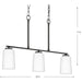 Progress Lighting Adley Collection Three-Light Linear Chandelier Matte Black (P400348-31M)