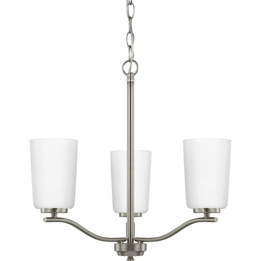 Progress Lighting Adley Collection Three-Light Chandelier Convertible Brushed Nickel (P400349-009)