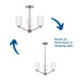 Progress Lighting Adley Collection Three-Light Chandelier Convertible Brushed Nickel (P400349-009)