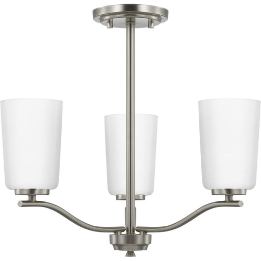 Progress Lighting Adley Collection Three-Light Chandelier Convertible Brushed Nickel (P400349-009)