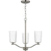 Progress Lighting Adley Collection Three-Light Chandelier Convertible Brushed Nickel (P400349-009)