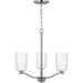 Progress Lighting Adley Collection Three-Light Chandelier Convertible Brushed Nickel (P400349-009)