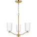 Progress Lighting Adley Collection Three-Light Chandelier Convertible Satin Brass (P400349-012)