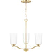 Progress Lighting Adley Collection Three-Light Chandelier Convertible Satin Brass (P400349-012)