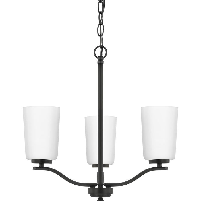 Progress Lighting Adley Collection Three-Light Chandelier Convertible Matte Black (P400349-31M)