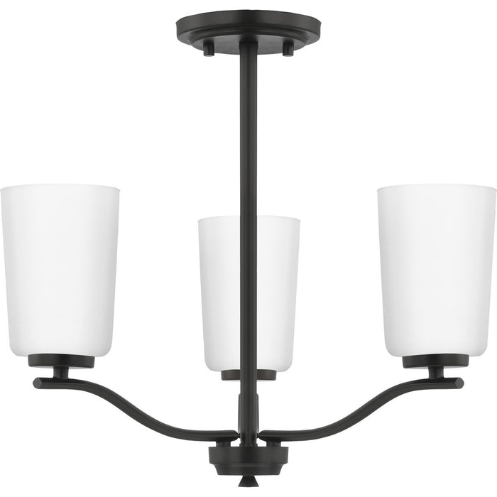 Progress Lighting Adley Collection Three-Light Chandelier Convertible Matte Black (P400349-31M)