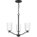 Progress Lighting Adley Collection Three-Light Chandelier Convertible Matte Black (P400349-31M)