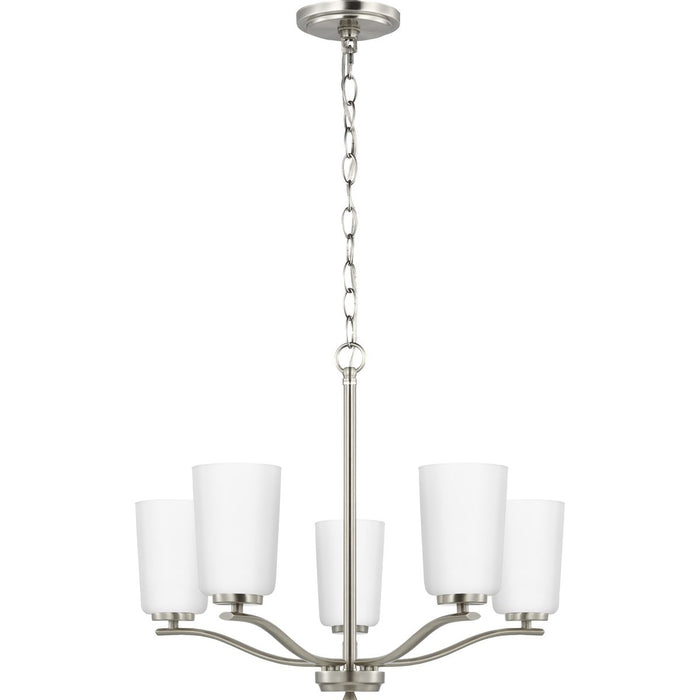 Progress Lighting Adley Collection Five-Light Chandelier Brushed Nickel (P400350-009)